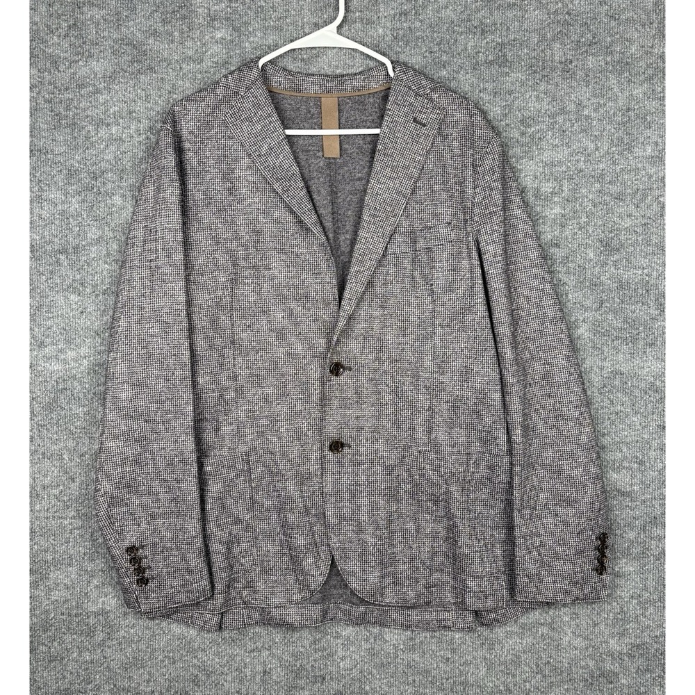 Eleventy Blazer Mens 52 42R Wool Cotton Houndstooth Made Italy Sport Coat